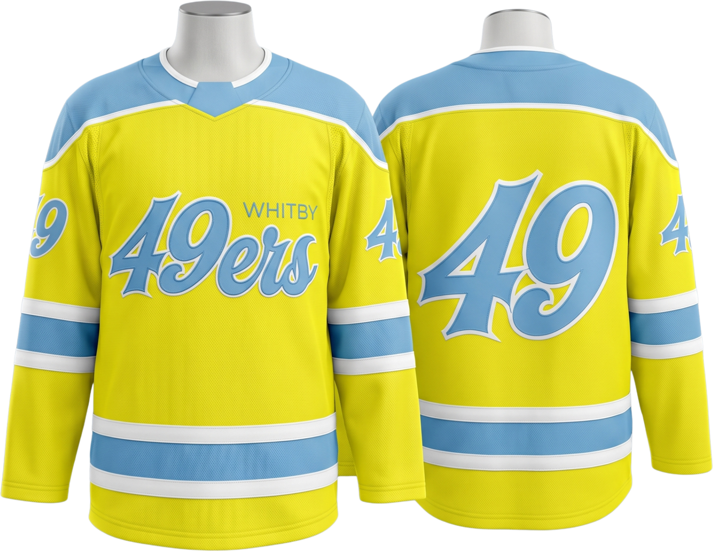 Gold away jersey, front and back
